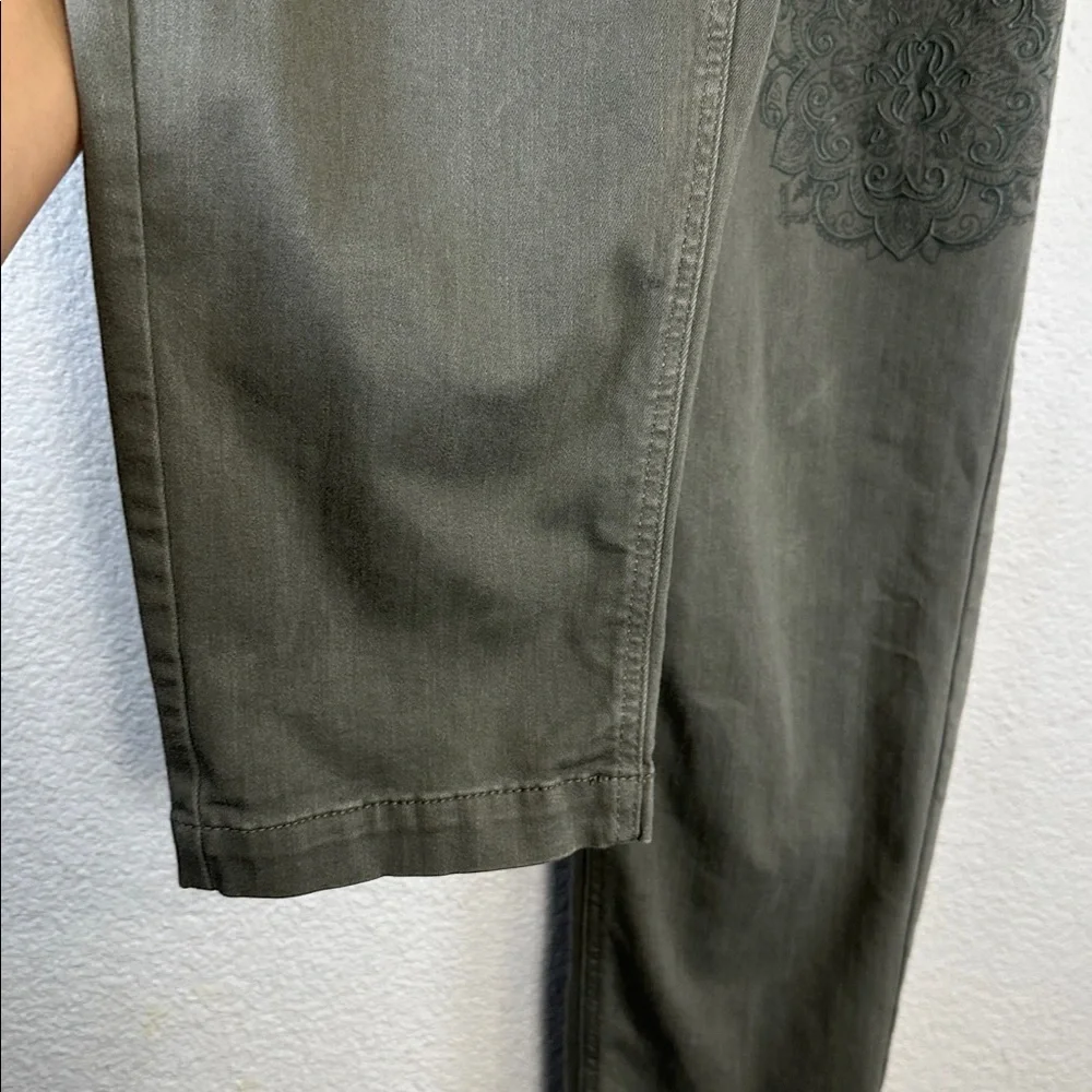 J. Jill Pants‎ Womens 16P Green Embroidered Cargo Utility Pants Boho